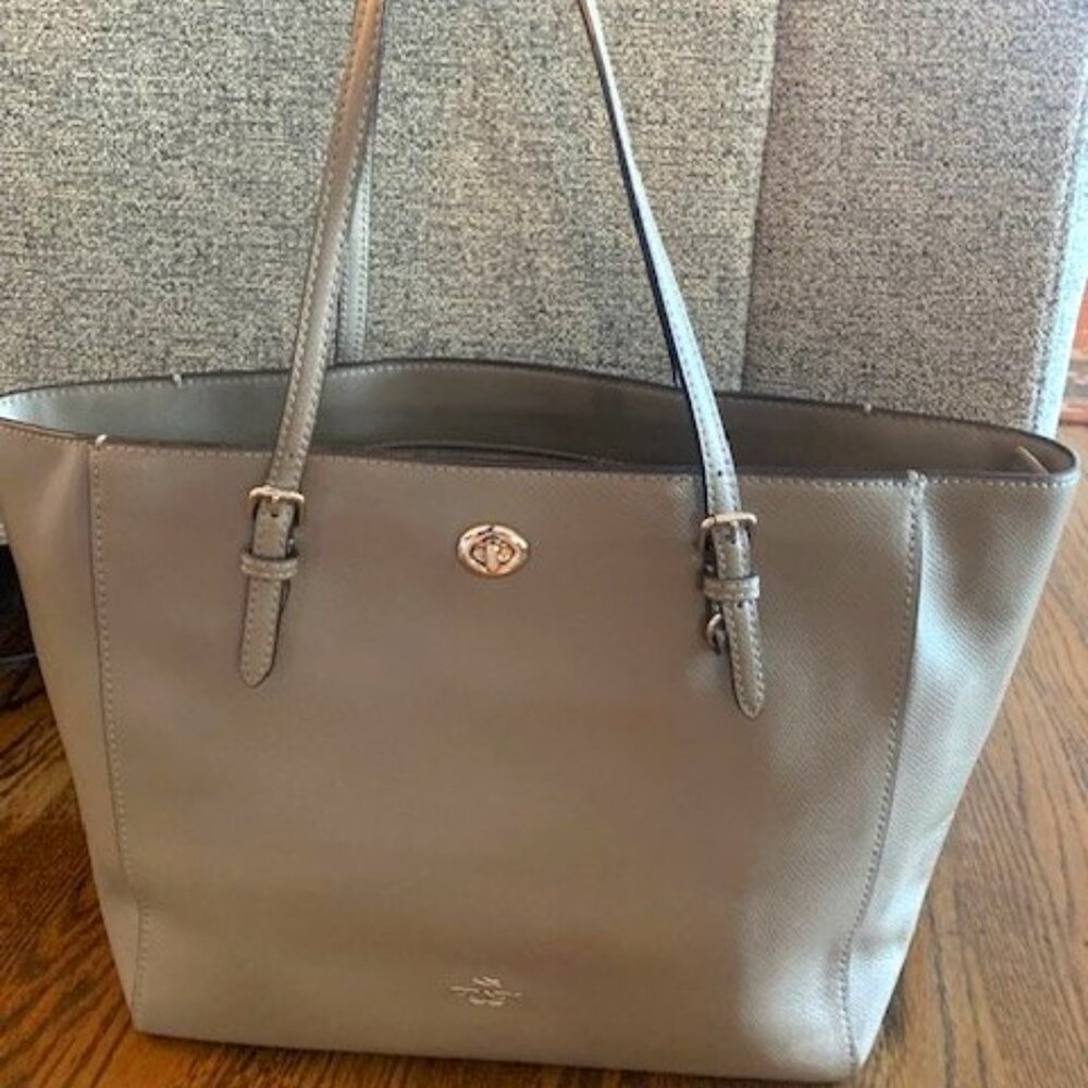 Coach Grey Shoulder Tote Purse